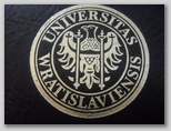 Tloczenie srebrzenie Uniwersytet WrocĹawski logo
